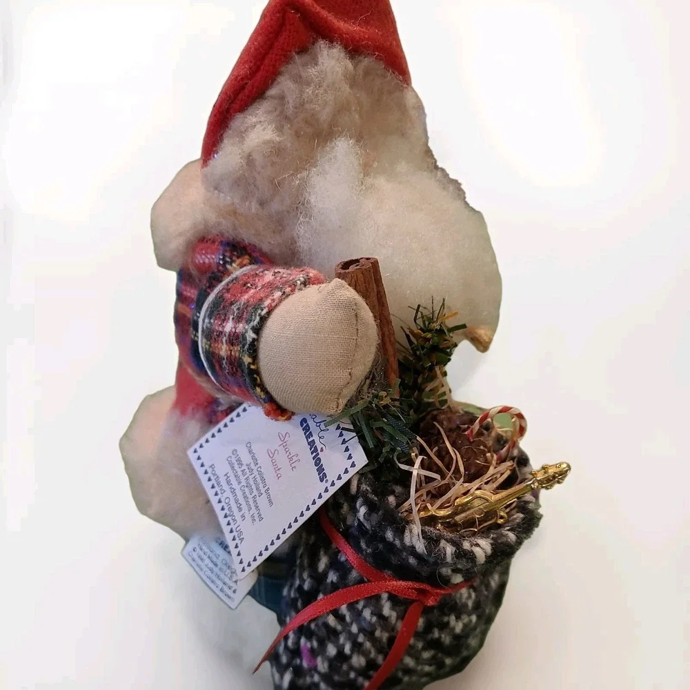 NEW Sparkle Santa Claus Stuffed Figure Collectible Creations 1995 Handmade U.S.A